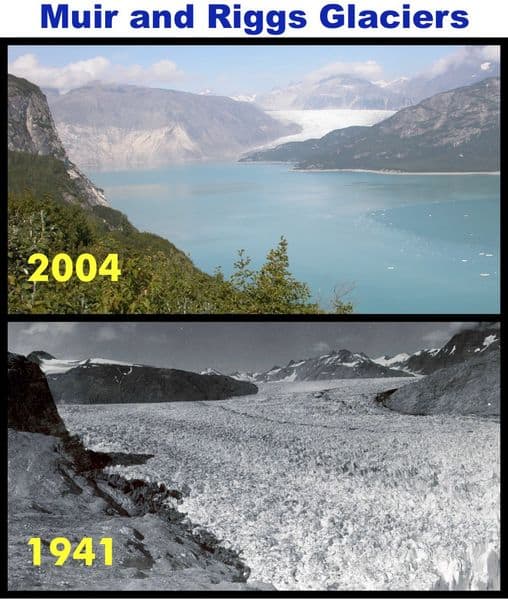 Effects of global warming: Muir glacier retreat
